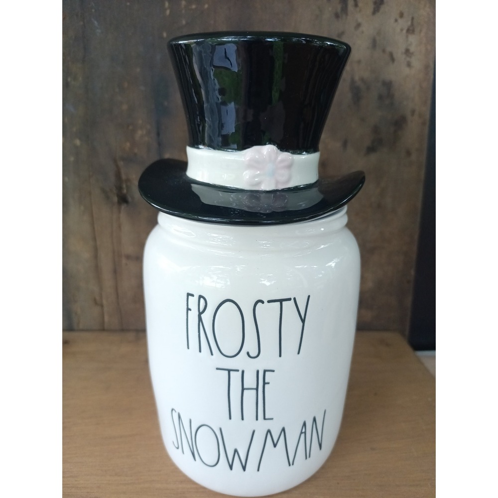 Rae Dunn Frosty the Snowman Canister Candy Jar Cookies Treats Storage